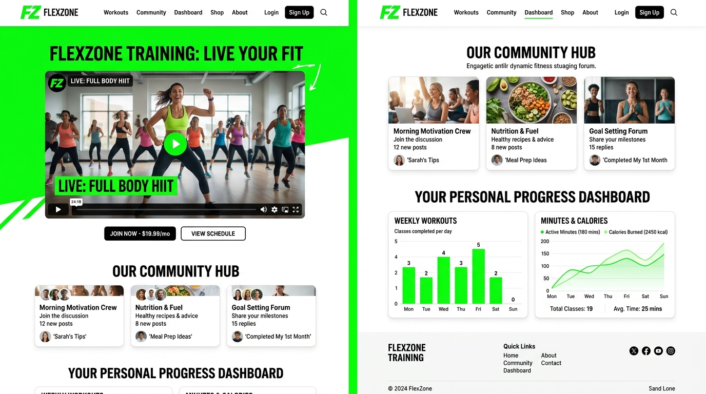 FlexZone Training — Dynamic fitness platform by Bold Anchor